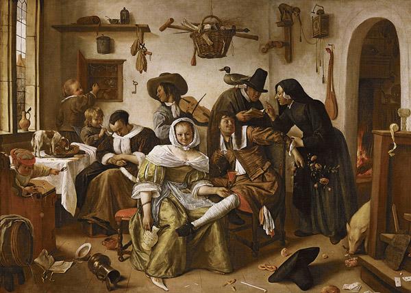 Jan Steen Die verkehrte Welt oil painting image